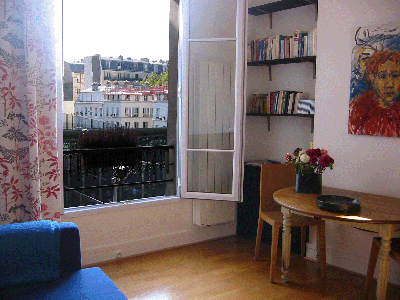 living room in the winter